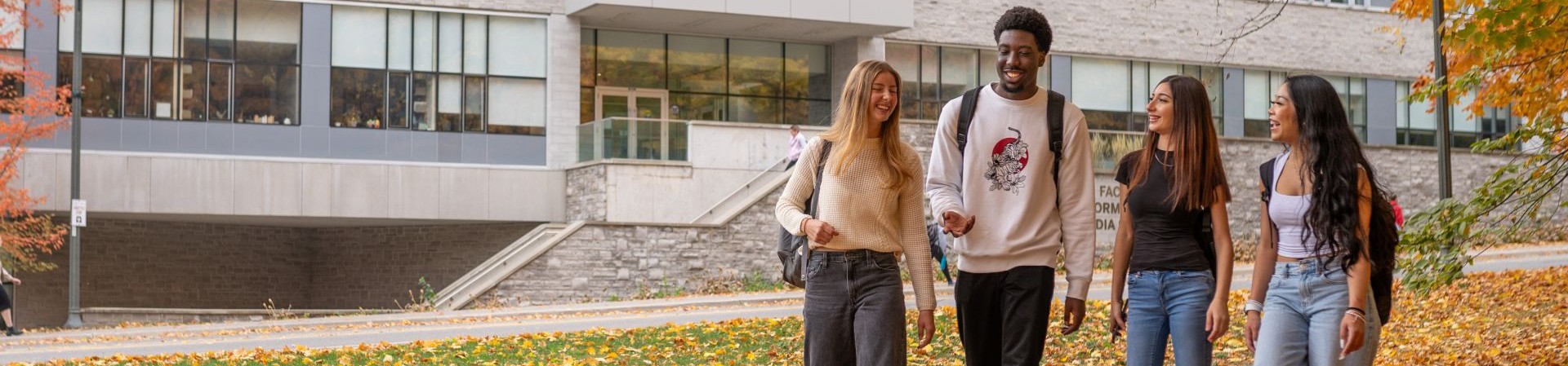 Students laughing together.