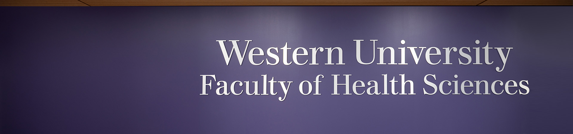 Faculty of Health Sciences signage