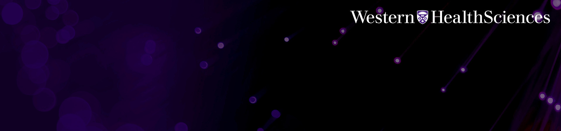 Purple lights  interspersed across a dark background.