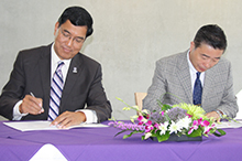 President Amit Chakma signs agreement to collaborate on new biomedical imaging program