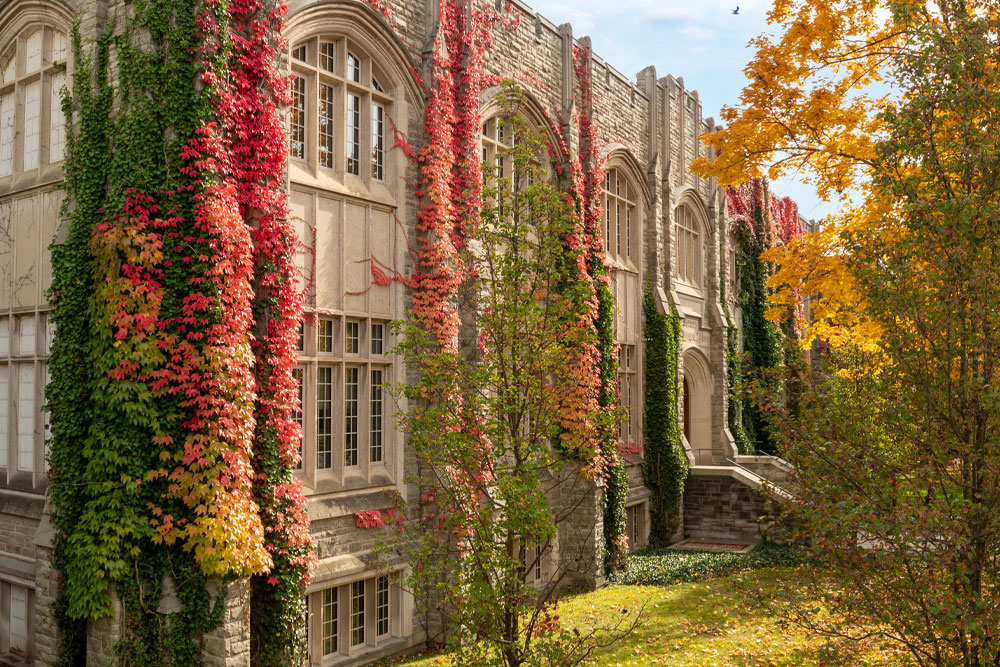 Stevenson Hall & Lawson Hall in the fall