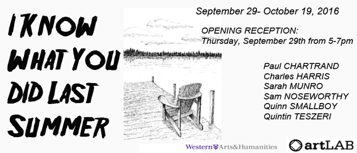 I know what you did, opening reception september 29th