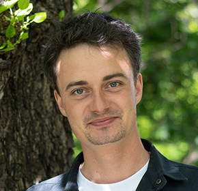 Maggie MacPherson Holding a Northern Shrike at the Hilliardton Marsh Research and Education Centre; Hilliardton, Ontario