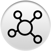 Icon of interconnected circles