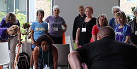 team learning from instructor