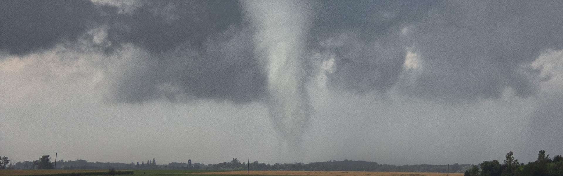 tornado over fields in ontario