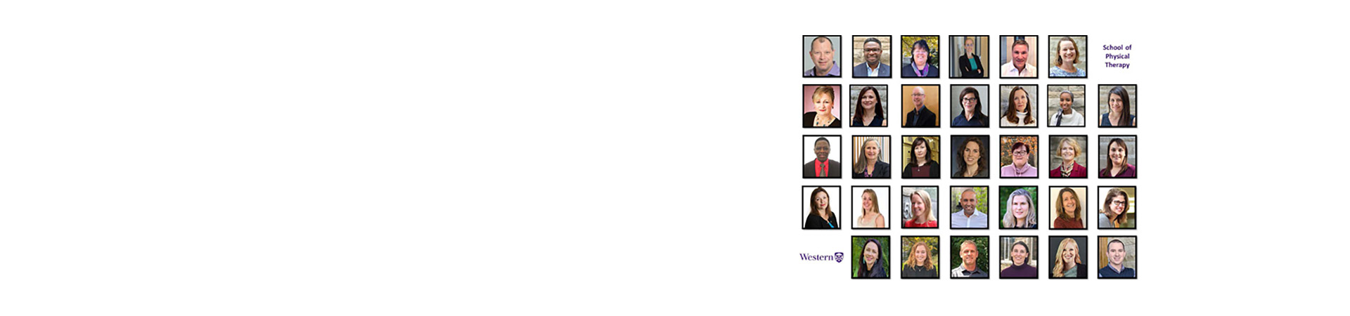 A chart containing images of the School's faculty.