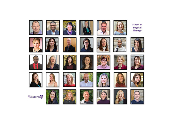 A chart containing images of the School's faculty.