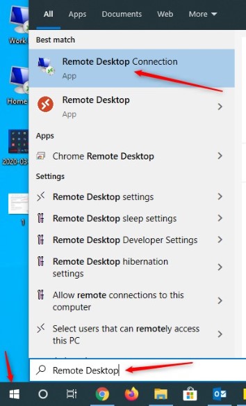 Remote Desktop Open App