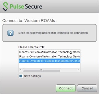 Pulse Secure Choose Role