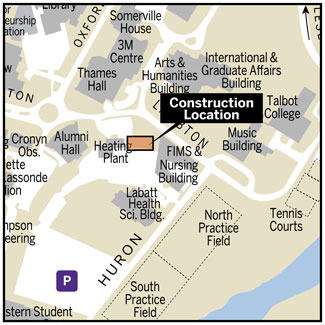 map of the location on campus