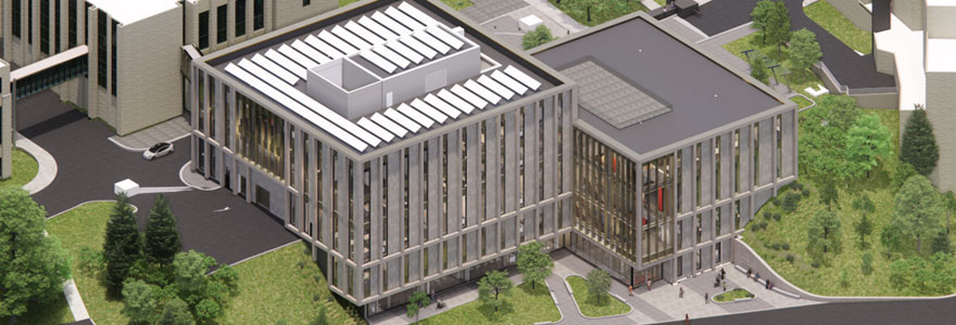 exterior perspective of the new building