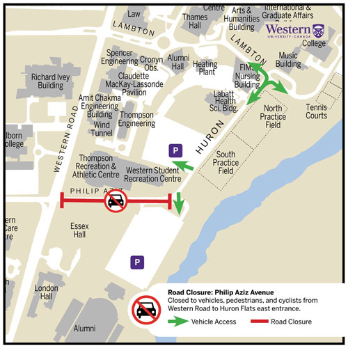 Map of road closure