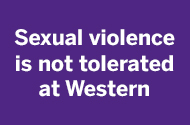 Sexual violence is not tolerated at Western