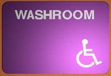 inclusive washroom sign