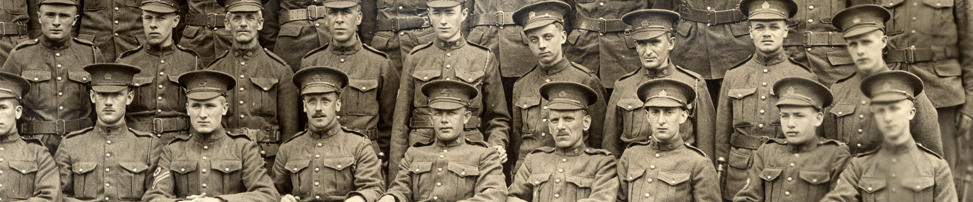 Canadian Soldiers posing for a group image