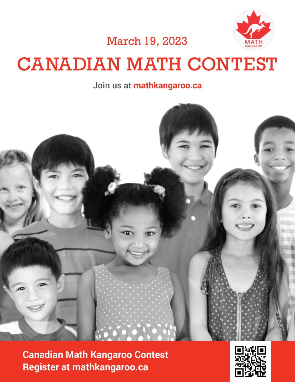 Canadian Math Kangaroo Contest 2023 promotional flyer-- March 19