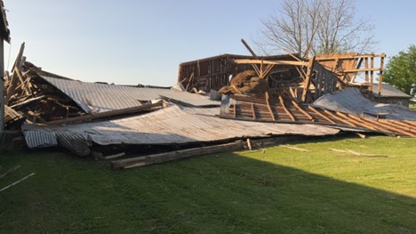 Chatham barn damage ground photo