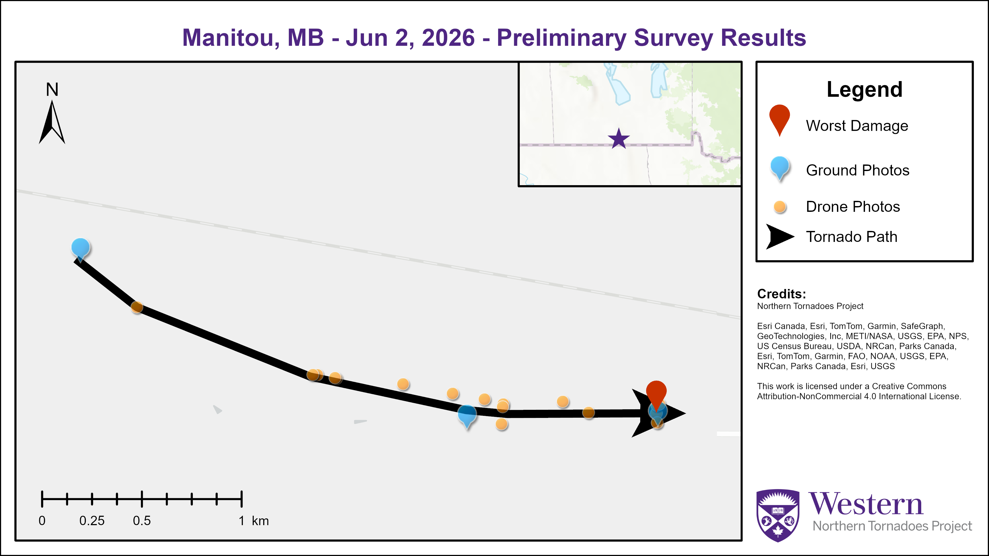 Survey summary map