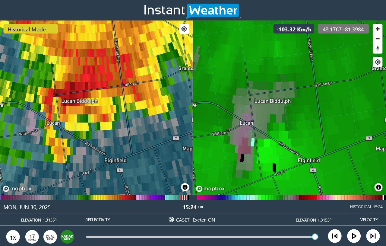 Lucan radar image
