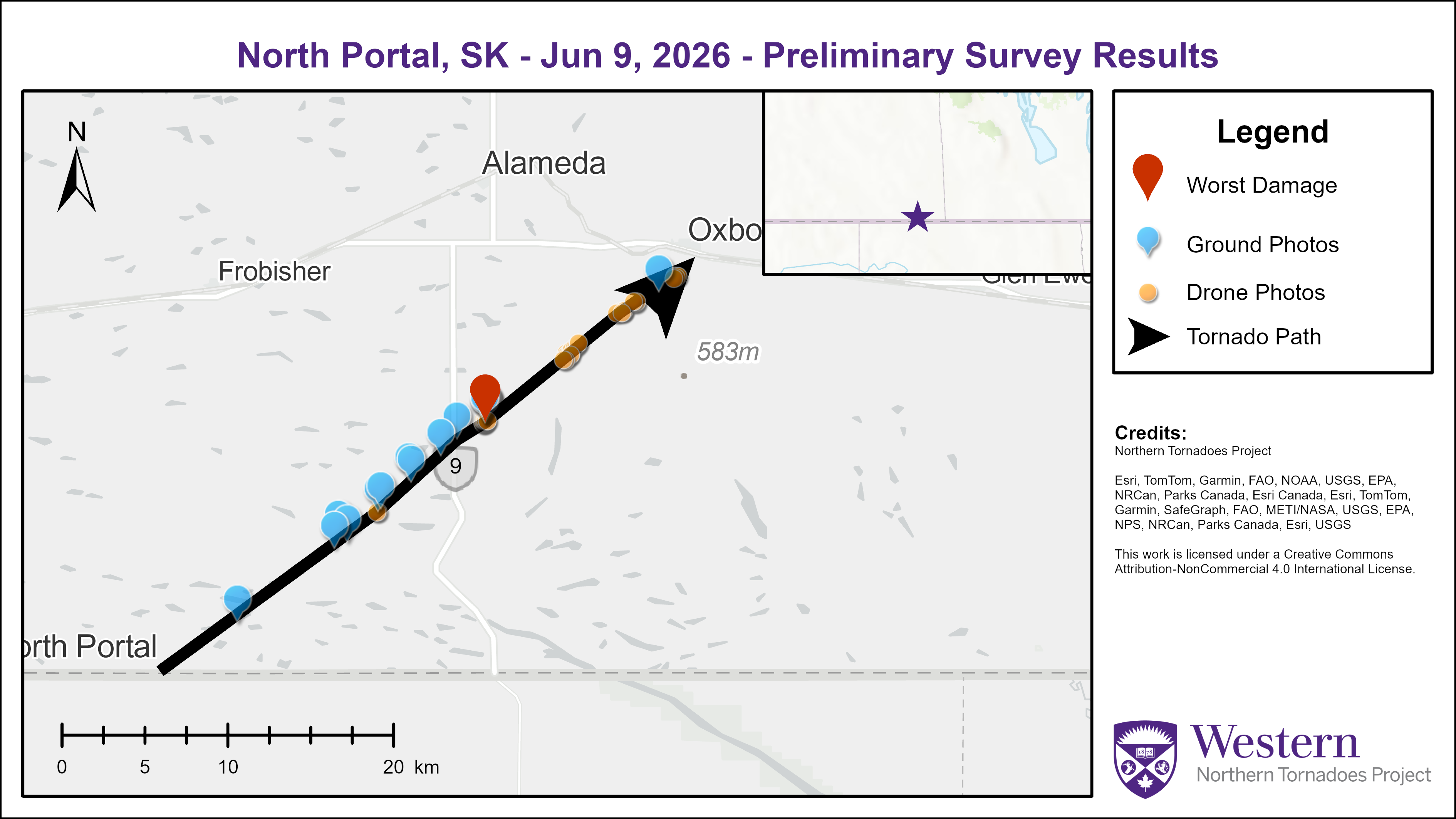 Survey summary map