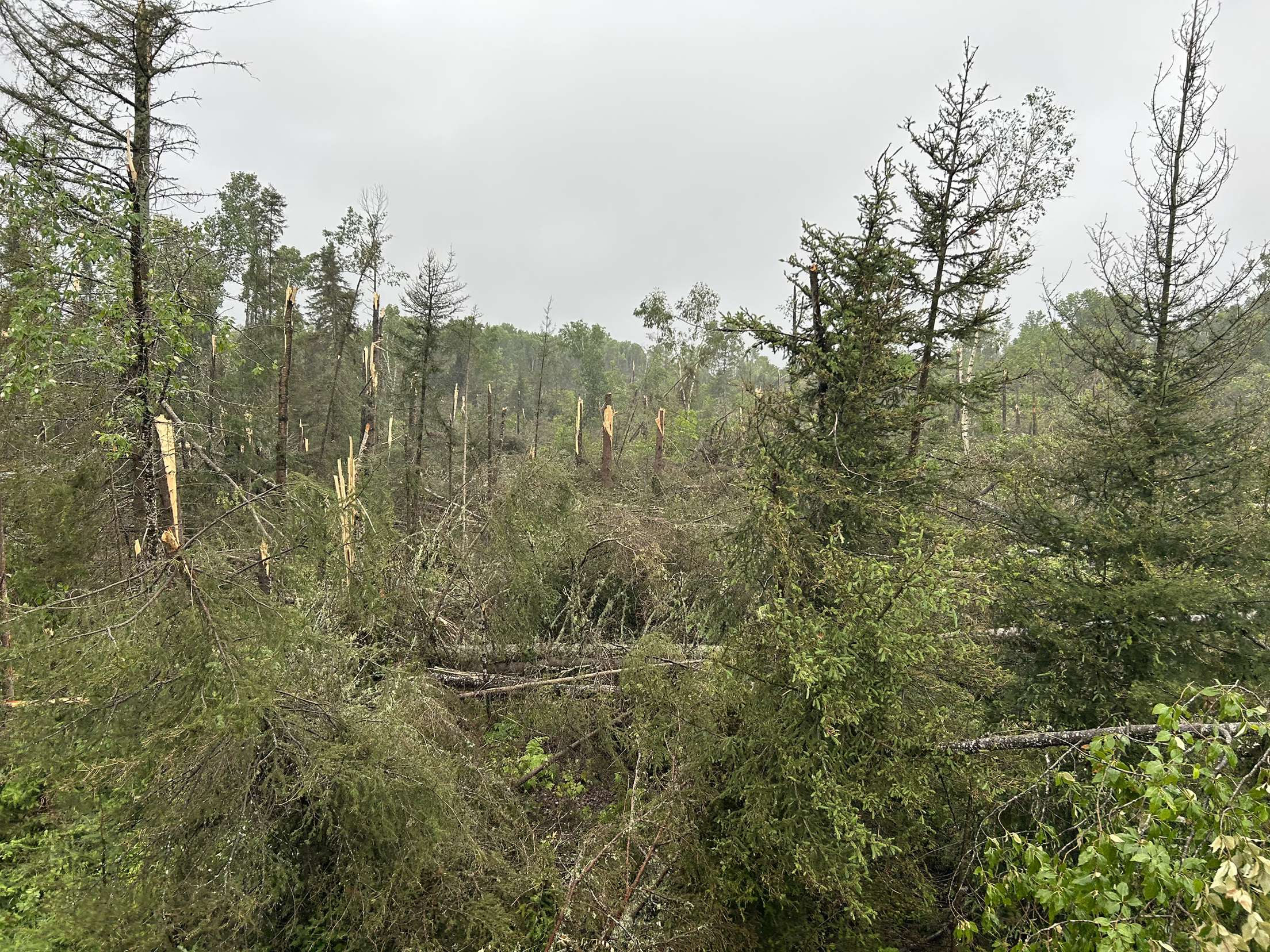 Ground photo of damage