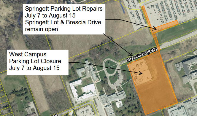 West campus Springett lot
