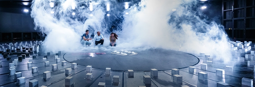 Researchers inside the WindEEE Dome during active use