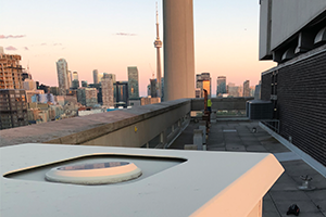 Toronto MPLCAN Node Rooftop with CN Tower in distance