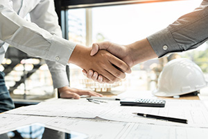 two people shaking hands