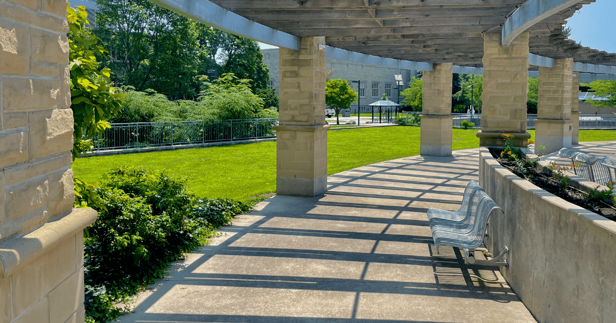 An image of concrete beach on a sunny summer day