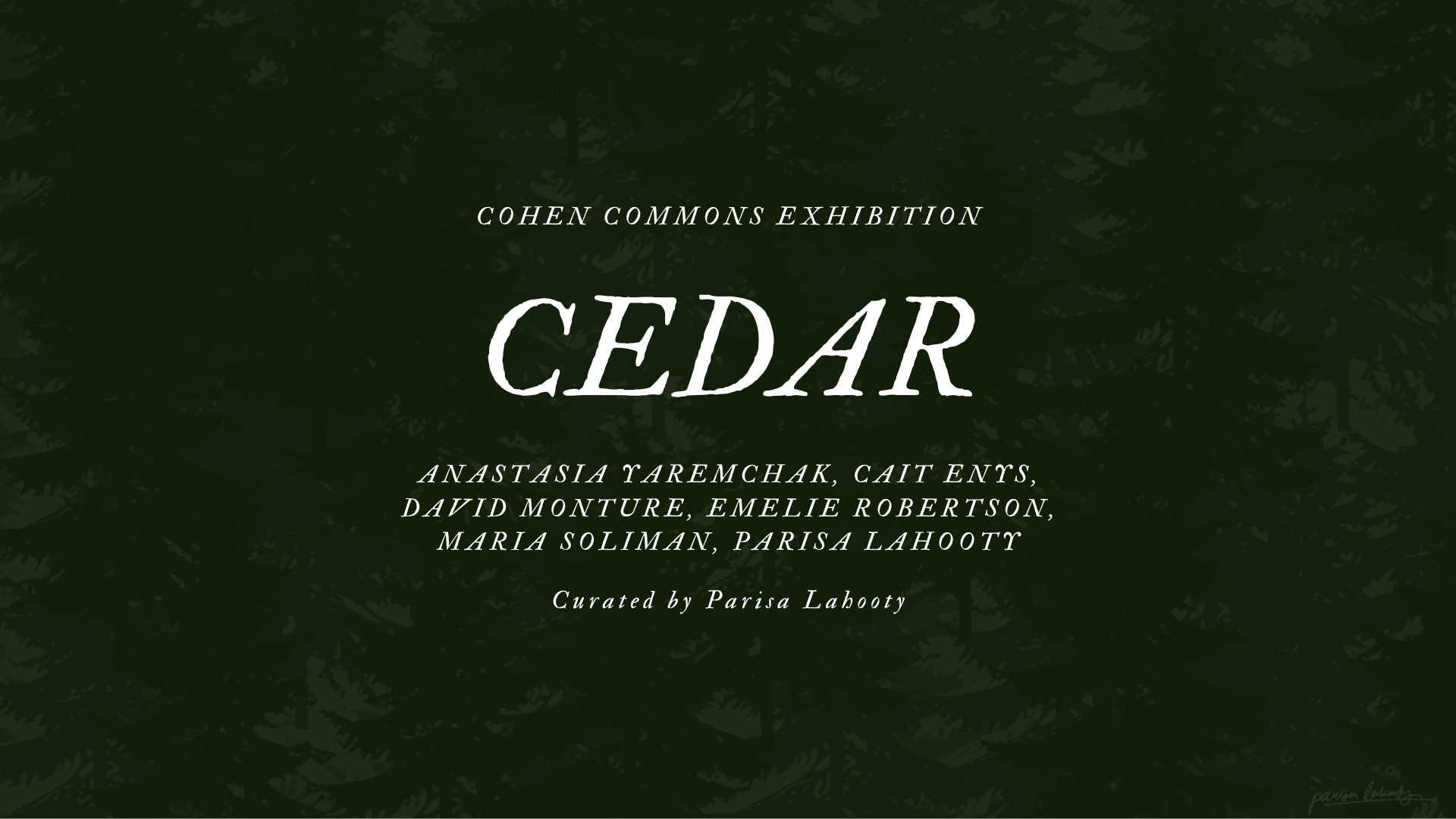 The word Cedar